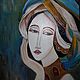 Дама в чалме. Свободная копия художник Faiza Maghni (Algeria). Картины. Дивные Картины от Екатерины. Ярмарка Мастеров.  Фото №4