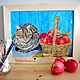 Кот с яблоками картина маслом, Картины, Краснодар,  Фото №1