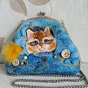 Сумки и аксессуары handmade. Livemaster - original item Handbag with a red cat. Handmade.