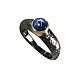 Ring 'Star sapphire' gold 585, titanium, Rings, Moscow,  Фото №1