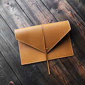 Сумки и аксессуары handmade. Livemaster - original item Leather laptop case for Macbook. Handmade.