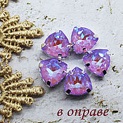 Материалы для творчества handmade. Livemaster - original item Rhinestones in dacs 12 mm Lilac trilliant triangle. Handmade.