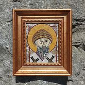Икона из камня "Спиридон Тримифунтский"