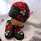 Order Set with embroidery, hat mittens 'Maki'. Marina Mishina. Livemaster. . Caps Фото №3