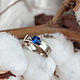 White gold 'FJORD' ring with blue sapphire, Rings, Moscow,  Фото №1