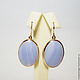 Gorgeous gold earrings with large landscape agate!
