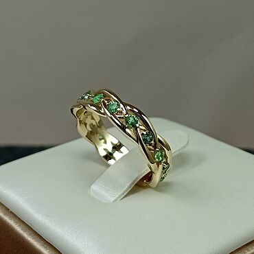 Кольцо золотое. Кольцо с изумрудами.. Treasure Fine Jewellery. ручной работы - Ярмарка Мастеров ручной работы. Ярмарка Мастеров - ручная работа Кольцо золотое. Кольцо с изумрудами.. Handmade.