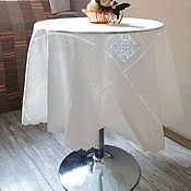 Для дома и интерьера handmade. Livemaster - original item Round linen tablecloth d. .140 cm. 4 cubans (napkins optional). Handmade.