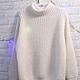 Свитер вязаный  из шерсти с шёлком женский белый. Свитеры. Sweater Star Вязание на заказ.. Ярмарка Мастеров.  Фото №7
