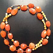 Украшения handmade. Livemaster - original item Orange, yellow, red. Necklace. Handmade.