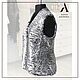 Серый (серебряный) жилет из меха свакара. Жилеты. Алёна AK-furs. Интернет-магазин Ярмарка Мастеров.  Фото №2