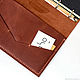 Order Leather notebook with pocket hand sewn seam. Ptaho. Livemaster. . Diaries Фото №3