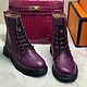 High-top boots, ostrich, purple. Boots. SHOES&BAGS. My Livemaster. Фото №4