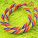 decoration, necklace, harness, harness, knit, everyday decoration, decoration summer decoration, spring, sun, rainbow, positive, cheerful, bright, red, green, blue, orange, yellow, blue, purple,
