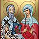 Saints Cyprian and Justina .Hand painted icon. Icons. svetmiru. My Livemaster. Фото №5