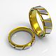 Order Titanium rings with gold anodizing. asgdesign. Livemaster. . Rings Фото №3