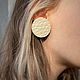 Серьги круглые из кожи. Серьги классические. Storm Jewellery. Ярмарка Мастеров.  Фото №5