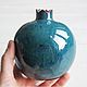 Керамический гранат Сине-морской. Вазы. NVCeramic. Ярмарка Мастеров.  Фото №6