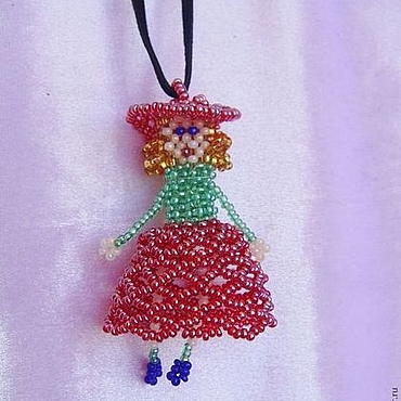 Украшения ручной работы. Ярмарка Мастеров - ручная работа Кулон: Куколка. Handmade.