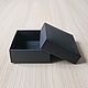 7x7x3 см, коробка "крышка-дно", черный дизайн.картон, Коробки, Нижний Новгород,  Фото №1