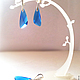 Клипсы из серебра 925 пробы Swarovski с подвеской