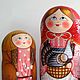 Matreshka 7 places 'Marusya with chicken-2'. Dolls1. Marusia. Online shopping on My Livemaster.  Фото №2