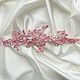 Подвязка для невесты с вышивкой по кружеву, ПН-184_pink. Подвязки. Leteria. Интернет-магазин Ярмарка Мастеров.  Фото №2
