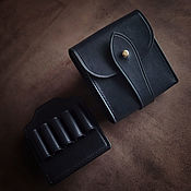 Сувениры и подарки handmade. Livemaster - original item Leather pouch, with a cartridge for 10 Graphite cartridges. Handmade.