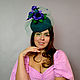Hat with a veil 'Emerald '. Hats1. Novozhilova Hats. Online shopping on My Livemaster.  Фото №2