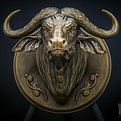 Для дома и интерьера handmade. Livemaster - original item African buffalo sculpture animal head, decor, art. Handmade.