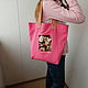 Beach Bag Coral Shopper Bag with Rose Flower Bag. Beach bag. mechty-o-lete. My Livemaster. Фото №6