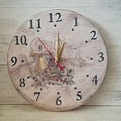 Для дома и интерьера handmade. Livemaster - original item Classic watches: wooden clock with olives, 30 cm. Handmade.