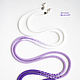 Thin beaded rope belt with pearls Gradient white purple. Belt. gershman. My Livemaster. Фото №6