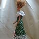 Лондон, нарядное зеленое платье для бала 1900 г. Одежда для кукол. Romantic doll collection (mamadecasa). Ярмарка Мастеров.  Фото №4