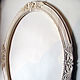 Carved wooden frame for mirror oval 80h60 cm. Mirror. Mikhail (ilmcarver). Online shopping on My Livemaster.  Фото №2