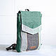 Order Backpack made of hemp Swayambu green. Hemp bags and yarn | Alyona Larina (hempforlife). Livemaster. . Backpacks Фото №3