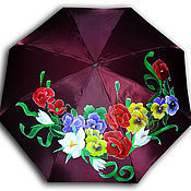 Зонт ручной росписи "Прощание с листопадом"