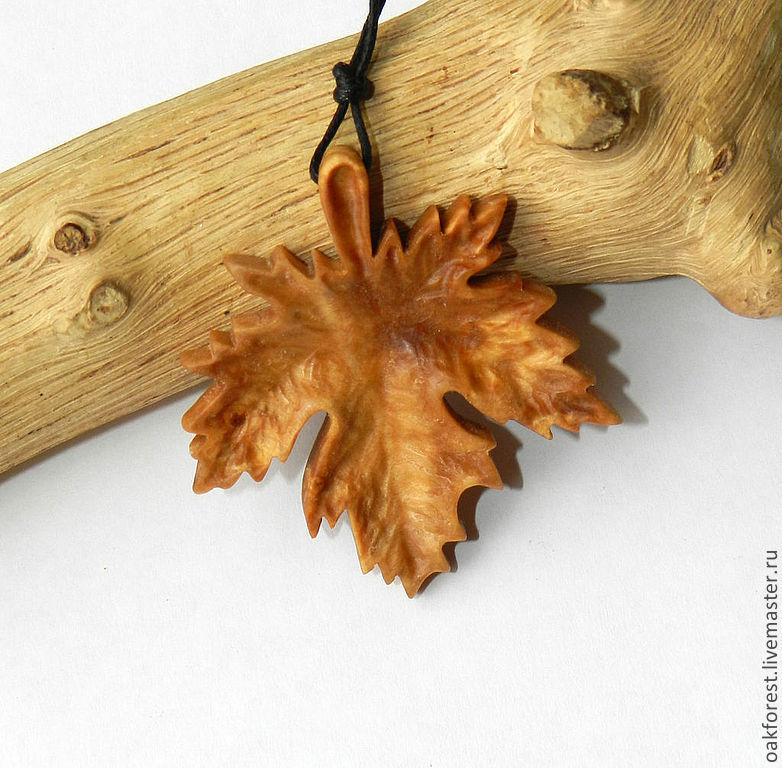 Wood pendants Maple leaf (birch cap), Pendants, Krasnodar,  Фото №1