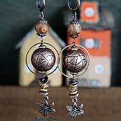 Украшения handmade. Livemaster - original item Copper sphere earrings with 