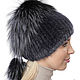 Women's fur hat made of mink with fox. Caps. hereditary Skinner. Online shopping on My Livemaster.  Фото №2