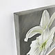 Oil painting with white flowers 'Amaryllis' 30*30 cm. Pictures. Ivlieva Irina Art. Online shopping on My Livemaster.  Фото №2