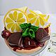 Банка с декором из полимерной глины Лимонная, Банки, Москва,  Фото №1