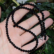 Работы для детей, handmade. Livemaster - original item Black Tourmaline Sherl Natural Beads with Cut. Handmade.