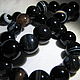 Natural black agate, Beads1, Dolgoprudny,  Фото №1