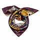 Шелковый платок с ручным подшивом "Мастер и Маргарита". Платки. Ginkgo Scarfs (ginkgoscarfs) Шелковые платки  (ginkgoscarfs). Ярмарка Мастеров.  Фото №4