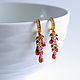 Order Garnet and tourmaline earrings. Solanda. Livemaster. . Earrings Фото №3