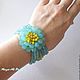 FORGET-ME-NOT, браслет с мятным халцедоном. Браслет из бусин. МАЙЯ (Maya-Mi Design). Ярмарка Мастеров.  Фото №4