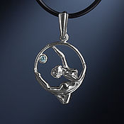 Украшения handmade. Livemaster - original item Aerial Hoop (Aerial hoop), a pendant of silver. Handmade.