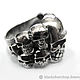 Заказать  Кольцо из серебра Group of Skulls TKR32-01. Blacksilver. Ярмарка Мастеров. . Кольца Фото №3
