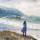 Картина акварелью " Северные ветра." морской пейзаж, Картины, Москва,  Фото №1